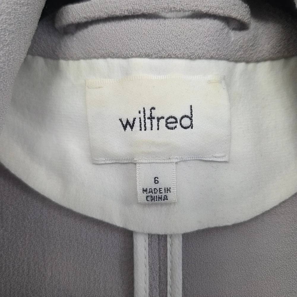 Aritzia Wilfred Grey Chevalier Blazer Size 6 - Picture 4 of 10